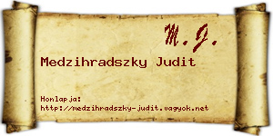 Medzihradszky Judit névjegykártya